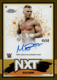 2025 Myles Bourne Topps Chrome NXT GOLD REFRACTOR AUTO 45/50 #NXT-MBN