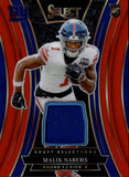 2024 Malik Nabers Panini Select DRAFT SELECTIONS PRIZM RED ROOKIE JERSEY New York Giants #DSM-MNS