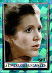 2023 A Concerned Princess Leia Topps Chrome Star Wars Sapphire Edition AQUA 75/75 #183 Return of the Jedi