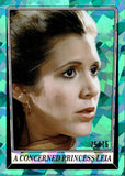 2023 A Concerned Princess Leia Topps Chrome Star Wars Sapphire Edition AQUA 75/75 #183 Return of the Jedi