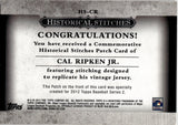 2012 Cal Ripken Jr. Topps Series 1 HISTORICAL STITCHES PATCH Baltimore Orioles #HS-CR