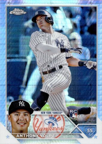 2023 Anthony Volpe Topps Chrome ROOKIE PRISM REFRACTOR RC #4 New York Yankees 1