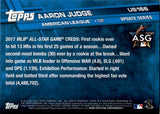 2017 Aaron Judge Topps Update Series ROOKIE RC #US166 New York Yankees 3