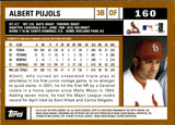 2002 Albert Pujols Topps ERROR (PLACIDO POLANCO ON BACK) #160 St. Louis Cardinals 2