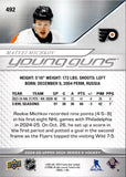 2024-25 Matvei Michkov Upper Deck Series 2 ROOKIE YOUNG GUNS RC #492 Philadelphia Flyers
