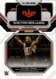 2023 Shelton Benjamin Panini Prizm WWE GOLD PRIZM SENSATIONAL SIGNATURES AUTO 06/10 AUTOGRAPH #SN-SHB Monday Night Raw