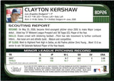 2008 Clayton Kershaw Bowman Draft ROOKIE RC #BDP26 Los Angeles Dodgers 1