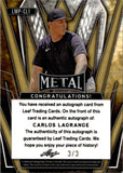 2024 Carlos Lagrange Leaf Metal Preview BLUE AUTO 3/3 AUTOGRAPH #LMP-CL1 New York Yankees