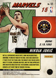 2021-22 Nikola Jokic Panini Donruss NET MARVELS PRESS PROOF GOLD FOIL BLACK TEXT Denver Nuggets #12