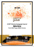 2025 Myles Bourne Topps Chrome NXT GOLD REFRACTOR AUTO 45/50 #NXT-MBN