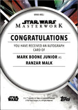 2023 Mark Boone Junior as Ranzar Malk Topps Star Wars Masterwork AUTO AUTOGRAPH #MWA-MBJ