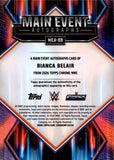 2026 Bianca Belair Topps Chrome WWE Sapphire Edition MAIN EVENT AUTO AUTOGRAPH #MEA-BB Friday Night Smackdown