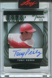 2025 Tony Perez Leaf Sports Heroes ALL DECADE TEAM GREEN FOIL CLEAR AUTO 1/3 AUTOGRAPH #D70A-TP1 Cincinnati Reds HOF