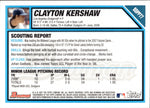 2007 Clayton Kershaw Bowman Draft Picks & Prospects ROOKIE RC #BDPP77 Los Angeles Dodgers 2
