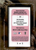 2017 Felix Hernandez Topps Allen & Ginter MAGENTA PRINTING PLATE 1/1 #208 Seattle Mariners