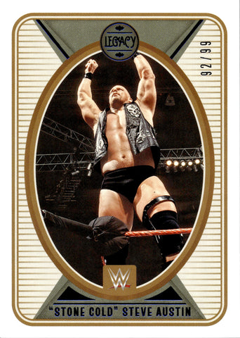 2022 "Stone Cold" Steve Austin Panini Chronicles LEGACY BLUE 92/99 #146 WWE Legend