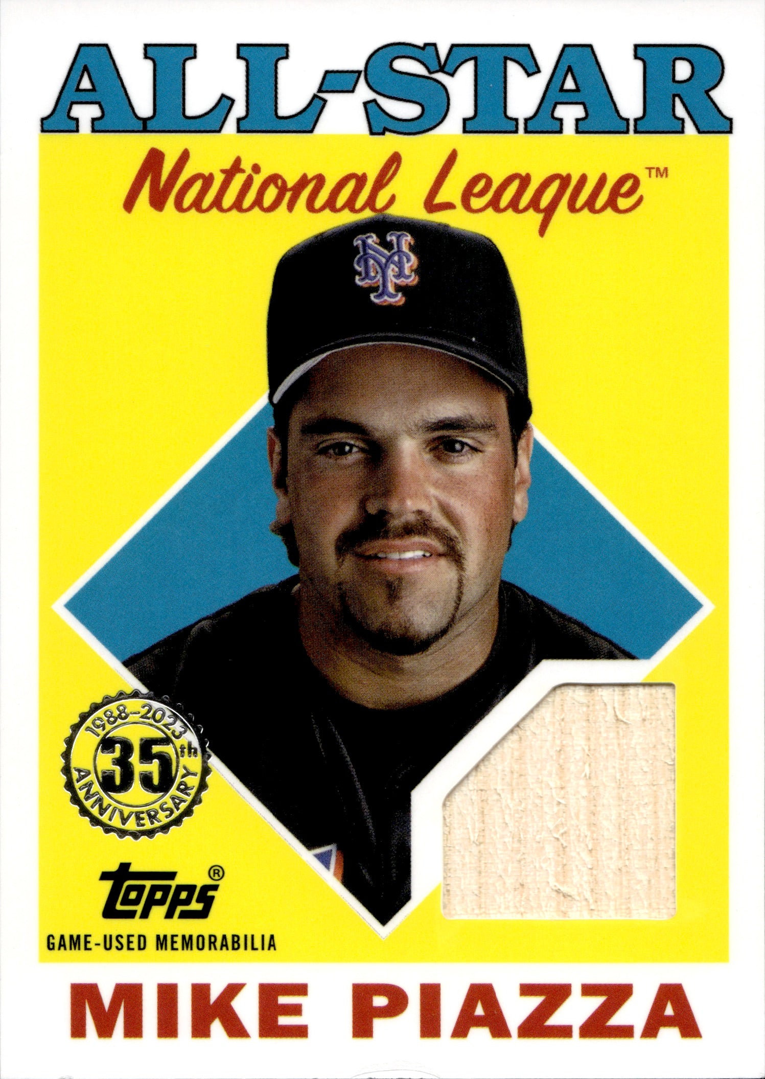 2023 Mike Piazza Topps Series 2 ALL-STAR 1988 DESIGN BAT RELIC #88ASR