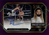 2023 Seth "Freakin" Rollins Panini Select WWE PURPLE RINGSIDE ACTION SIGNATUES AUTO 34/35 AUTOGRAPH #RA-SFR Monday Night Raw