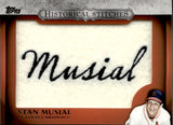 2012 Stan Musial Topps Series 1 HISTORICAL STITCHES PATCH St. Louis Cardinals #HS-SM