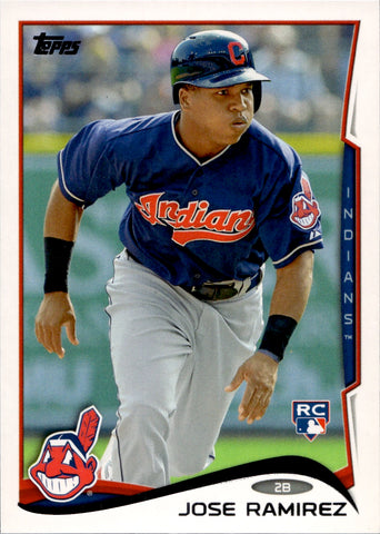 2014 Jose Ramirez Topps ROOKIE RC #424 Cleveland Indians