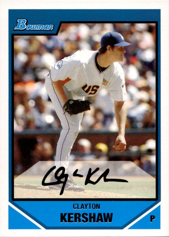 2007 Clayton Kershaw Bowman Draft Picks & Prospects ROOKIE RC #BDPP77 Los Angeles Dodgers 3