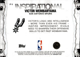 2025-26 Victor Wembanyama Topps Chrome INSPIRATIONAL PINK REFACTOR 094/399 #IP-6 San Antonio Spurs