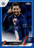 2022-23 Lionel Messi Topps Chrome Sapphire UEFA Club Competitions #1 SAPPHIRE PARIS SAINT GERMAN