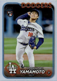 2024 Yoshinobu Yamamoto Topps Series 2 HOLO FOIL ROOKIE RC #553 Los Angeles Dodgers