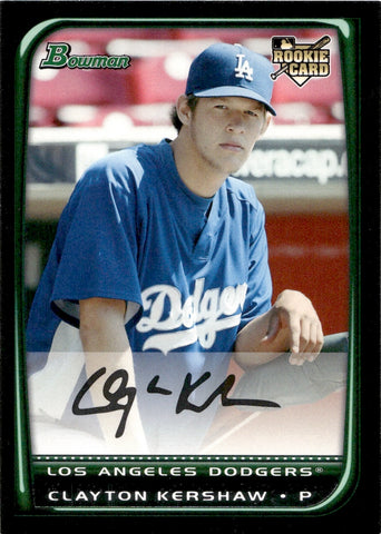 2008 Clayton Kershaw Bowman Draft ROOKIE RC #BDP26 Los Angeles Dodgers 2