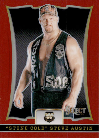 2024 "Stone Cold" Steve Austin Panini SELECT WWE RED THROWBACK 85/99 #2 WWE Legend