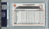 2022 Max Scherzer Topps Chrome Logofractor Edition PINK REFRACTOR 017/299 PSA 10 #76 New York Mets 8317