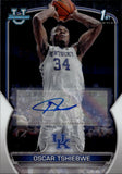 2023-24 Oscar Tshiebwe Bowman University Chrome 1ST BOWMAN AUTO AUTOGRAPH #74 Houston Rockets