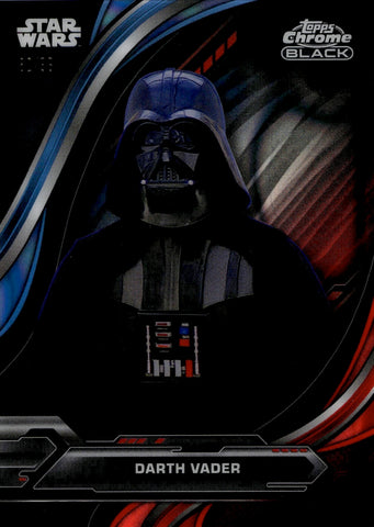 2024 Darth Vader Topps Chrome Black BLUE RED LAVA REFRACTOR 82/99 #54