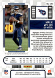2022 Malik Willis Contenders Optic ROOKIE AUTO AUTOGRAPH #129 Tennessee Titans