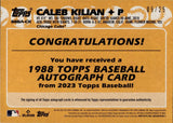 2023 Christopher Morel Topps Series 1 ROOKIE RED BORDER 1988 DESIGN AUTO 09/25 AUTOGRAPH #88BA-CK Chicago Cubs