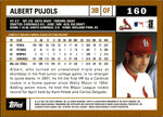 2002 Albert Pujols Topps ERROR (PLACIDO POLANCO ON BACK) #160 St. Louis Cardinals 3