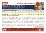 2004 Yadier Molina Topps ROOKIE RC #324 St. Louis Cardinals 1