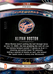 2024 Aliyah Boston Panini Prizm WNBA FIREWORKS ORANGE PULSAR 47/75 #15 Indiana Fever