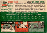 1954 Jehosie Heard Topps ROOKIE RC #226 Baltimore Orioles BV $30