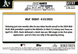2025 Nick Kurtz Topps Update GOLD BORDER ROOKIE 0362/2025 RC #US197 Athletics
