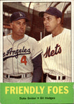 1963 Gil Hodges Duke Snider Topps FRIENDLY FOES #58 Los Angeles Dodgers New York Mets HOF