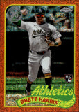 2024 Brett Harris Topps 1989 DESIGN ROOKIE ORANGE MOJO 21/25 RC #T89C-21 Oakland A's