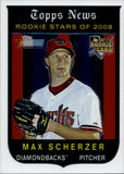 2008 Max Scherzer Topps Heritage Chrome ROOKIE 1555/1959 RC #C298 Arizona Diamondbacks
