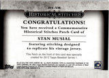 2012 Stan Musial Topps Series 1 HISTORICAL STITCHES PATCH St. Louis Cardinals #HS-SM
