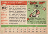 1955 Johnny Schmitz Topps #159 Washington Nationals BV $25