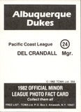 1982 Albuquerque Dukes TCMA COMPLETE 27 CARD SET W/ John Franco & Orel Hershiser #1-27