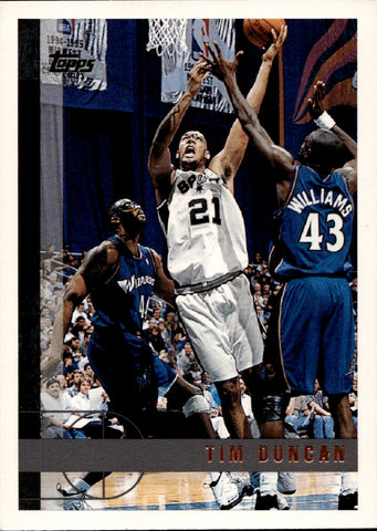 1997-98 Tim Duncan Topps ROOKIE San Antonio Spurs #115 3