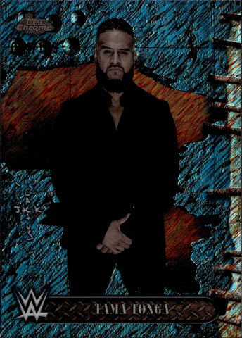 2025 Tama Tonga Topps Chrome Cactus Jack AQUA SHIMMER REFRACTOR 34/199 #65