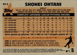 2018 Shohei Ohtani Topps Update Series 1983 DESIGN ROOKIE RC #83-2 Anaheim Angels 2