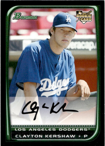 2008 Clayton Kershaw Bowman Draft ROOKIE RC #BDP26 Los Angeles Dodgers 3